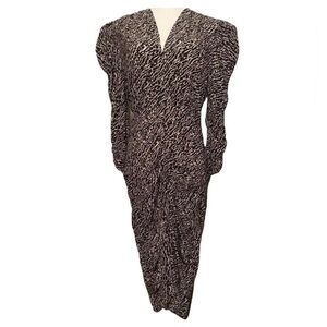 Isabel Marant Black and White Long Sleeve Dress